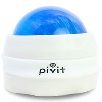 Pivit Manual Massage Roller Ball | Self Full Body Handheld Mini Back Massager for Athletes and Sore Muscle Pain Relief Recovery | Relaxing Essential Oils or Lotion Therapy for Arms Hands & Legs (Blue)