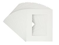 100 8x10 Pre-cut Mats White Color Whitecore Fits 4x6 Pictures