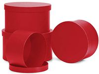 Nested Gift Boxes 4 Piece Set - Round - Red