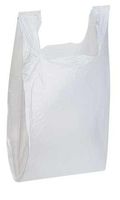 White Plastic Retail Merchandise Stor T-Shirt Bags Medium 11 1/2" X 6" X 21"
