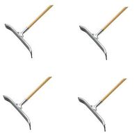 Ettore Curved Industrial Duty Steel Floor Squeegee with Handle, 24-Inch (Fоur Расk)