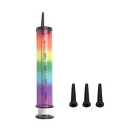 Milisten 250ml Enema Injector Enema Lube Luancher Vaginal Anal Cleaner Douche for Men and Women with 3pcs Injection Heads (Rainbow)