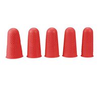uxcell Silicone Finger Protectors Covers Caps for Hot Glue Wax Rosin Resin Honey Adhesives Scrapbooking Sewing in 3 Sizes Small, Medium, Large 5 in 1 Red