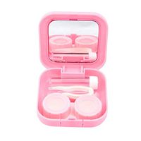 Pinleg Invisible Eye Box All in One Contact Lenses Kit Contact Lens Case for Eyes Care Kit Holder for Home Travel Kit (Pink)