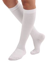 Made in The USA 3XL Cotton Travel Compression Socks - Plus Size Graduated Compression Firm Support 20-30mmHg - Closed Toe, Unisex - (XXX-Large, White)