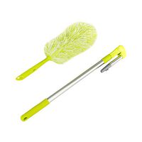 EudoUS 1Pc Long Handled Duster Bendable Extendable Microfibre Fluffy Faux Feather Duster with Telescopic Extension Handle Pole