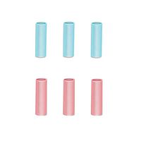 Unionm Silicon Straws Tips for Metal Straws, 6pcs, for Stainless Steel Straws Stainless Steel Straws Reusable Straws Metal Straws Diameter 6mm (The product does not include straws) (Blue+Pink)