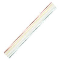 Karat C9005 7.5" Jumbo Straws (5mm Diameter), Unwrapped, Assorted Striped Colors (Case of 8000)