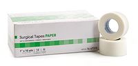 Medical Tapes. Case of 144 Surgical Tapes 1" x 10 yds. Non-sterile Paper Tape for dressings and Medical Devices. Pressure-Sensitive Adhesive Tapes. Hypoallergenic, Latex-Free.