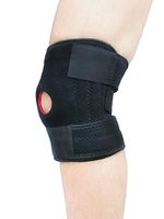 Pannuo Knee Brace with Neoprene Open Patella & Adjustable Straps， Best Knee Support & Side Metal Stabilizers for Running and Basketball.Effectively Relieve Meniscus Tear, Arthritis-ACL,Osteoarthritis