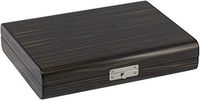 Visol Timber Ebony Wood Travel Cigar Humidor with Humidifier with Free Laser Engraved Metal Plate (Text)