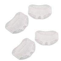 CreazyBee 2Pairs Foot Pain Cushions Insoles Forefoot Support Silicone Mesh Foot Pad - Ball of Foot Pain Relief Cushions for Men and Women (White)