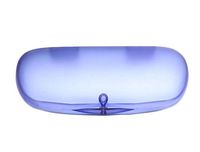 Transparent Solid Color Glasses Case-Blue