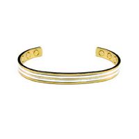 Accents Kingdom Magnetic Copper Therapy Arthritis Relief Golf Cuff Bangle Bracelet, Stripes