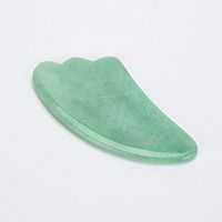 RSkull Gua Sha Scraping Massage Tools, Natural Premium Aventurine Stone Guasha Board for SPA Acupuncture Therapy Trigger Point Treatment[Triangle Shape]