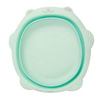 PER Baby Foldable Basin Lovely Bear Shape Collapsible Travelling Wash Basin for Kids Toddlers-Blue