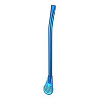 Connoworld Reusable Dual-use Stainless Steel Filtration Drinking Straws or Stirring Rod Spoon Blue