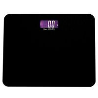 Otimo Precision Digital Bathroom Scale with Easy-to-Read Lighted Display and Sleek Tempered Glass Platform with Smart Step-On Technology - 400 Pounds - Elegant Black