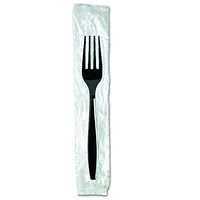 Dixie Individually Wrapped7.13" Heavy-Weight Polystyrene Plastic Fork by GP PRO (Georgia-Pacific), Black,  FH53C7, (Case of 1,000)
