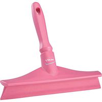 Vikan 71251 Rubber Polypropylene Frame Bench Single Blade Squeegee, 10", Pink