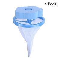 Flykee Floating Pet Fur Catcher Reusable Hair Remover Tool for Washing Machine (Blue,4 Packs)