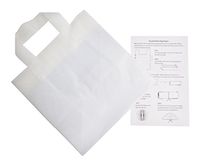 24 Clear Frosted Plastic Gift Bag with Craft Insert (Market - 12x6x12)