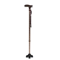 cane Walking Stick Lightweight Aluminum Alloy with LED Light Ergonomichandle Non-Slip Base(72.5-95Cm) HOJZ,Brown