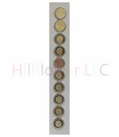 Hillflower 20 Piece AG1 LR60 LR621 G1 364A 164 Bulk 0% Hg 1.5V Alkaline Light Prime Battery