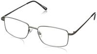 Foster Grant Men's T10 PolarizedSquareReaders , Gunmetal ,2.75