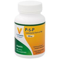 The Vitamin Shoppe P5P (Pyridoxal5Phosphate) 50MG, Coenzyme Form of Vitamin B6, Amino Acid That Supports Protein Metabolism, Neurotransmitter Synthesis (100 Tablets)