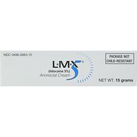 LMX5 Lidocaine Pain Relief Cream, 15g Tube
