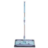 ZXW mops- Household Clip-on Flat Mop, Home Large Blue Rotating Handle (color : Blue, Size : 38.3x17.8x93-122.5cm)
