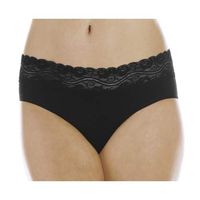 Pack of 6 Hush Hush Women's Absorbent Panties Black 3X - Washable, Reusable Underwear for Incontinence or Period Leaks