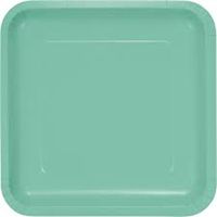 Club Pack of 180 Fresh Mint Green Premium Durable Paper Square Dinner Plates 9"