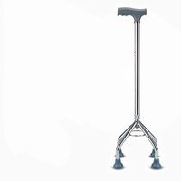 ZWQ Old Man's Walking Stick, Four-Legged, Four-Corner, Non-Slip, Stable, Telescopic, Walking Stick, Walker
