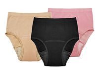 Comfort Finds Seamless Incontinence Panty - Reusable Womens Incontinent Underwear (Medium, 3 Pack Assorted Colors (3OZ))