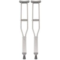 Underarm Crutch, Adult Tall Crutches, 350 lb. Capacity, Adjustable User Height 5'10" to 6'6", Aluminum