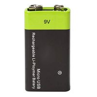 Solovley 9V Standard Lithium Battery, USB Rechargeable Battery Multifunctional Li-Polymer Batteries 9V 2A 400mAh