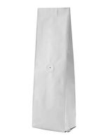 BAP 50 Pack 16 oz Matte White Side Gusseted Bag with Valve for Coffee