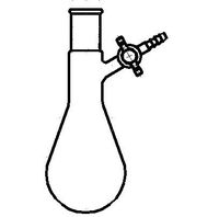 Laboy HMF050108 Glass 100 mL Air Free Reaction/Storage Schlenk Flask with PTFE Stopcock and 24/40 Joint Lab Glassware
