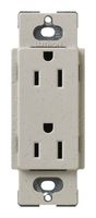 Lutron SCR-15-ST Satin Colors 15A Electrical Socket Duplex Receptacle, Stone