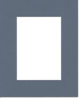 Pack of 5 16x20 Slate Blue Picture Mats with White Core Bevel Cut for 11x14 Pictures