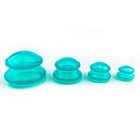 Cupping Therapy Massage Set for Muscle Soreness Pain Relief, Injury Recovery, Toning & Cellulite, 4 Cups (Green)