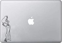 LA DECAL Jessica Rabbit cartoon character standing car decal on car truck SUV laptop macbook vinyl decal sticker Black 6 inches