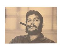 AccessCube 2 PCs Che Guevara and Cigar Retro Poster Cuba Revolution Rebels Wall Sticker Guevara Kraft Paper Poster (Che Guevara and Cigar)