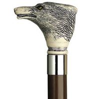 Unisex Fox Head Cane Walnut Shaft  -Affordable Gift! Item #HAR-9108207