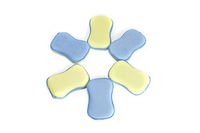 LTWHOME Dual Sided Microfiber 2 in 1 Washing Up Pad Scrubbers and Sponges (Pack of 6)