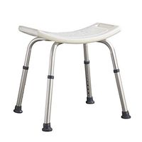 ZHAOYONGLI Bathing Aid for Bathroom Stool Adjustable Shower Bench Portable Medical Stool with Adjustable Back and Armrest for Mobility (Color : White, Size : 5025.534-51cm)