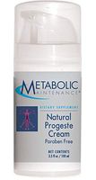 Metabolic Maintenance Natural Progeste Cream Paraben Free - Bio-Identical with Sweet Almond Oil (3.4 oz)