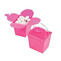 FE 3/3828 Plastic Take Out Boxes (12 Boxes) 1/2-Inch, Hot Pink